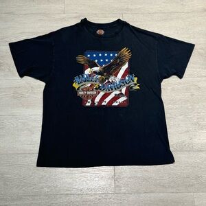 Vintage 1993 Harley Davidson Americas Legend Sturgis Eagle Biker T-Shirt Size XL